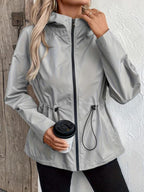 Regenjas Dames Relaxed Fit Verstelbare Taille – Pendel | Miss Madera - Miss Madera MIS-YSLF3K