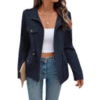 Regenjas Dames Riem Patchzakken Relaxed – Najaar | Miss Madera - Miss Madera MIS-O469K9