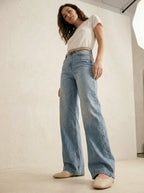 Relaxed Denim Jeans | Straight leg jeans high taille - Miss Madera