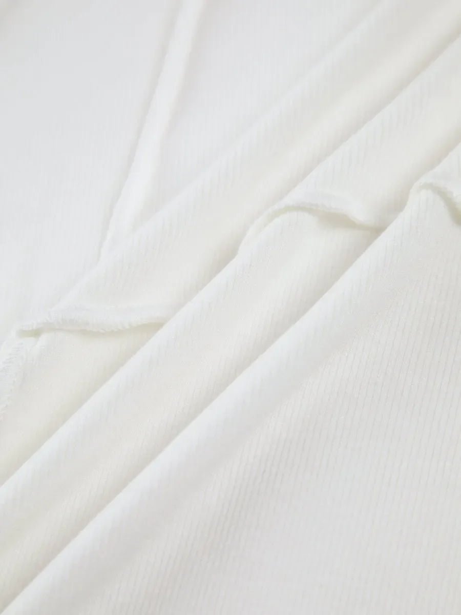 Ribgebreide Top Dames | Naaddetails Modern Silhouet - Miss Madera