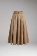 Rok Dames Maxi A-lijn Hoge Taille Zijsplit – Dagelijks | Miss Madera - Miss Madera MIS-39D0GY