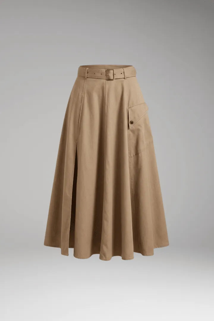 Rok Dames Maxi A-lijn Hoge Taille Zijsplit – Dagelijks | Miss Madera