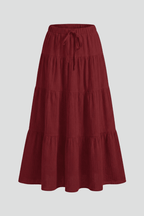 Rok Dames Maxi Gelaagd Elastische Taille – Casual Chic | Miss Madera - Miss Madera MIS-DLJZNL