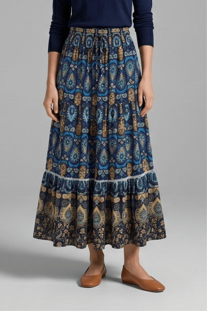 Rok Dames Maxi Gelaagd Elastische Taille – Casual Chic | Miss Madera - Miss Madera MIS-CNJMHI