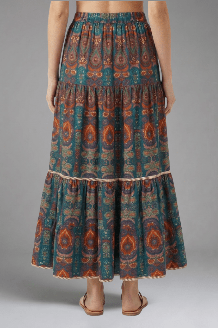 Rok Dames Maxi Gelaagd Elastische Taille – Casual Chic | Miss Madera - Miss Madera MIS-A5VNPJ