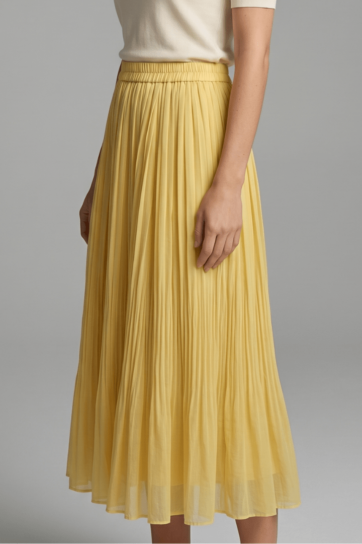 Rok Dames Maxi Geplisseerd Elastische Taille – Casual | Miss Madera - Miss Madera MIS-C8VNIS