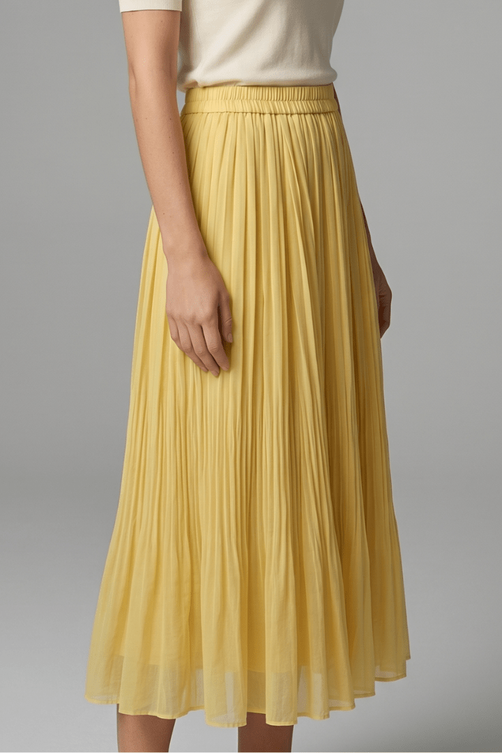 Rok Dames Maxi Geplisseerd Elastische Taille – Casual | Miss Madera - Miss Madera MIS-C8VNIS