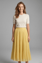 Rok Dames Maxi Geplisseerd Elastische Taille – Casual | Miss Madera - Miss Madera MIS-NTSUI1