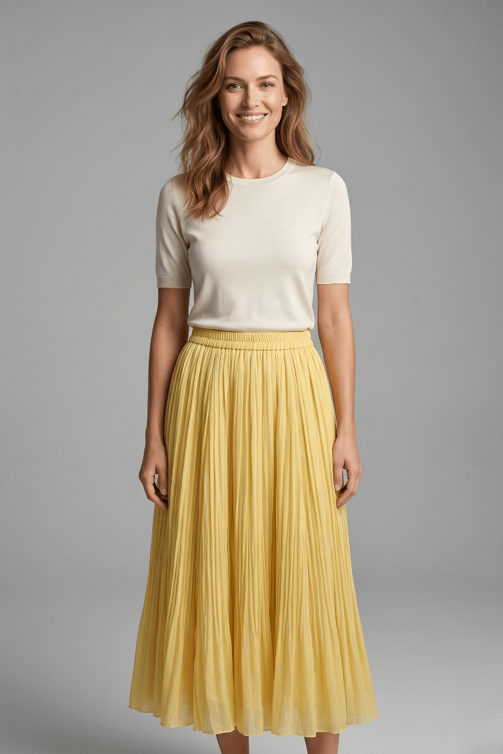 Rok Dames Maxi Geplisseerd Elastische Taille – Casual | Miss Madera - Miss Madera MIS-NTSUI1