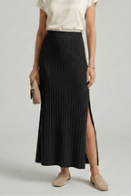 Rok Dames Maxi Geribd Rechte Fit Zijsplit – Avond | Miss Madera - Miss Madera MIS-HYSXX2