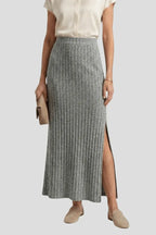 Rok Dames Maxi Geribd Rechte Fit Zijsplit – Avond | Miss Madera - Miss Madera MIS-Y2TXB0