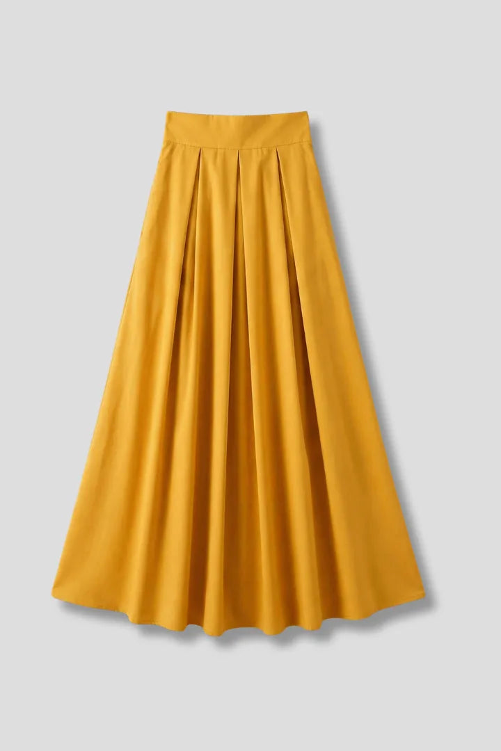 Rok Dames Maxi Hoge Taille Geplooid – Casual Chic | Miss Madera