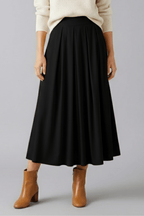 Rok Dames Maxi Hoge Taille Geplooid – Casual Chic | Miss Madera - Miss Madera MIS-Y7V2FG