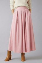 Rok Dames Maxi Hoge Taille Geplooid – Casual Chic | Miss Madera - Miss Madera MIS-DRT3ZM