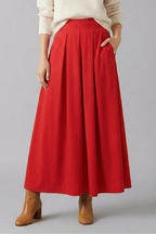 Rok Dames Maxi Hoge Taille Geplooid – Casual Chic | Miss Madera - Miss Madera MIS-WE4UNH