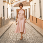 Miss | Jurk Dames Midi Elegant - Polyester