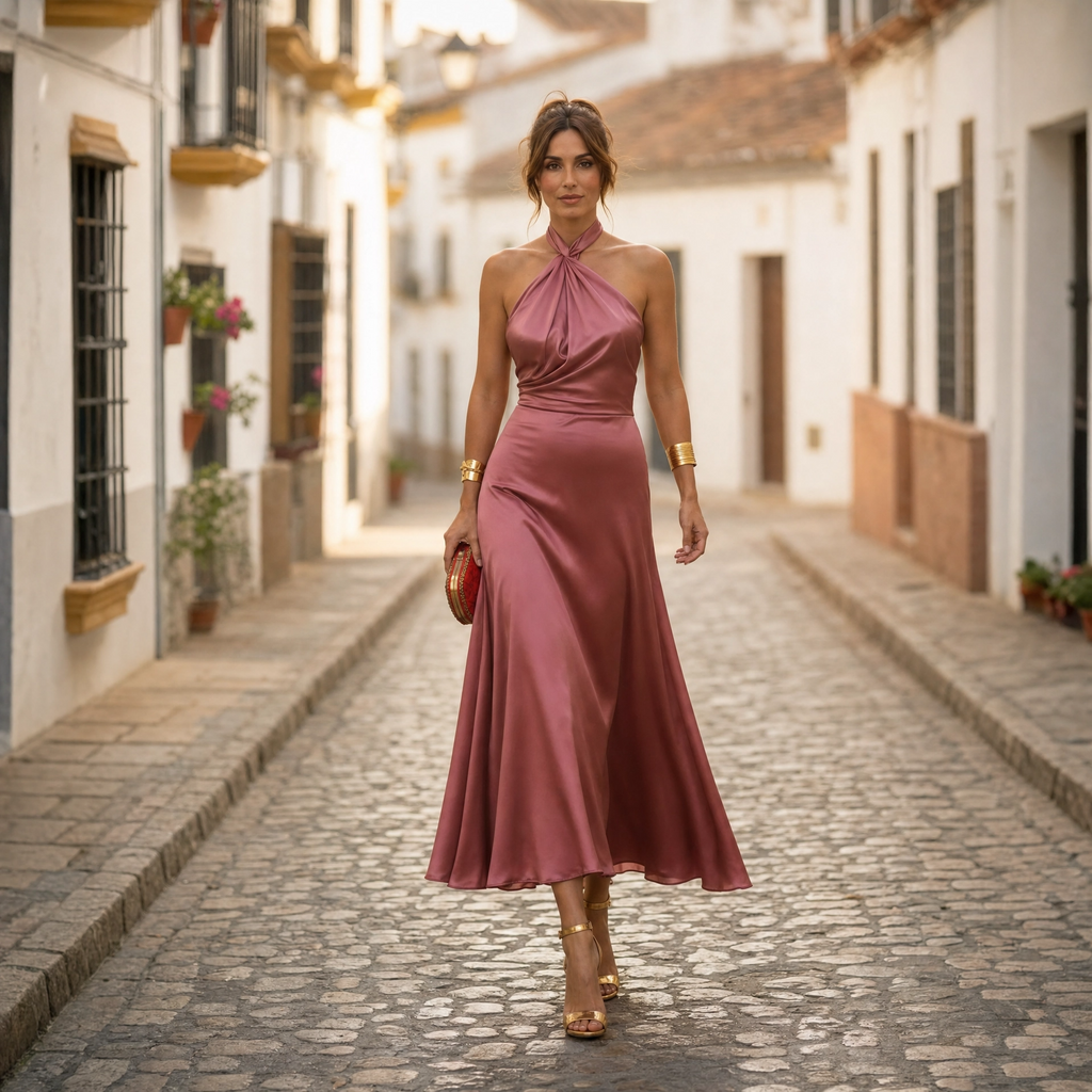 Miss | Jurk Dames Midi Elegant - Polyester