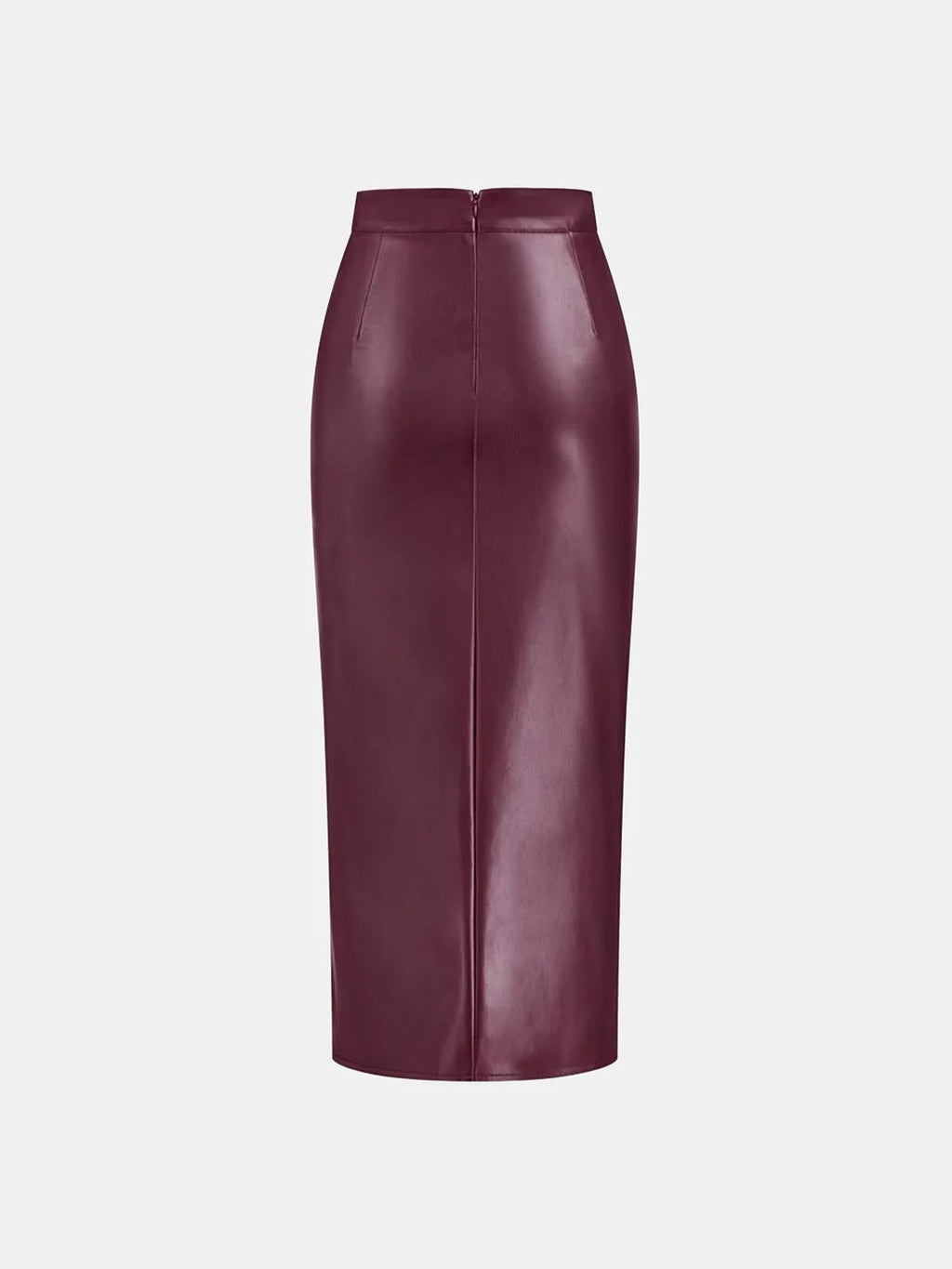 Ruched Leather Midi Skirt voor Fashion‑bewuste Vrouwen - Miss Madera