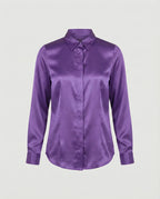 Satijnen Blouse Dames | Getailleerd Glanzende Afwerking - Miss Madera