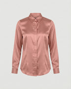 Satijnen Blouse Dames | Getailleerd Glanzende Afwerking - Miss Madera