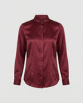 Satijnen Blouse Dames | Getailleerd Glanzende Afwerking - Miss Madera