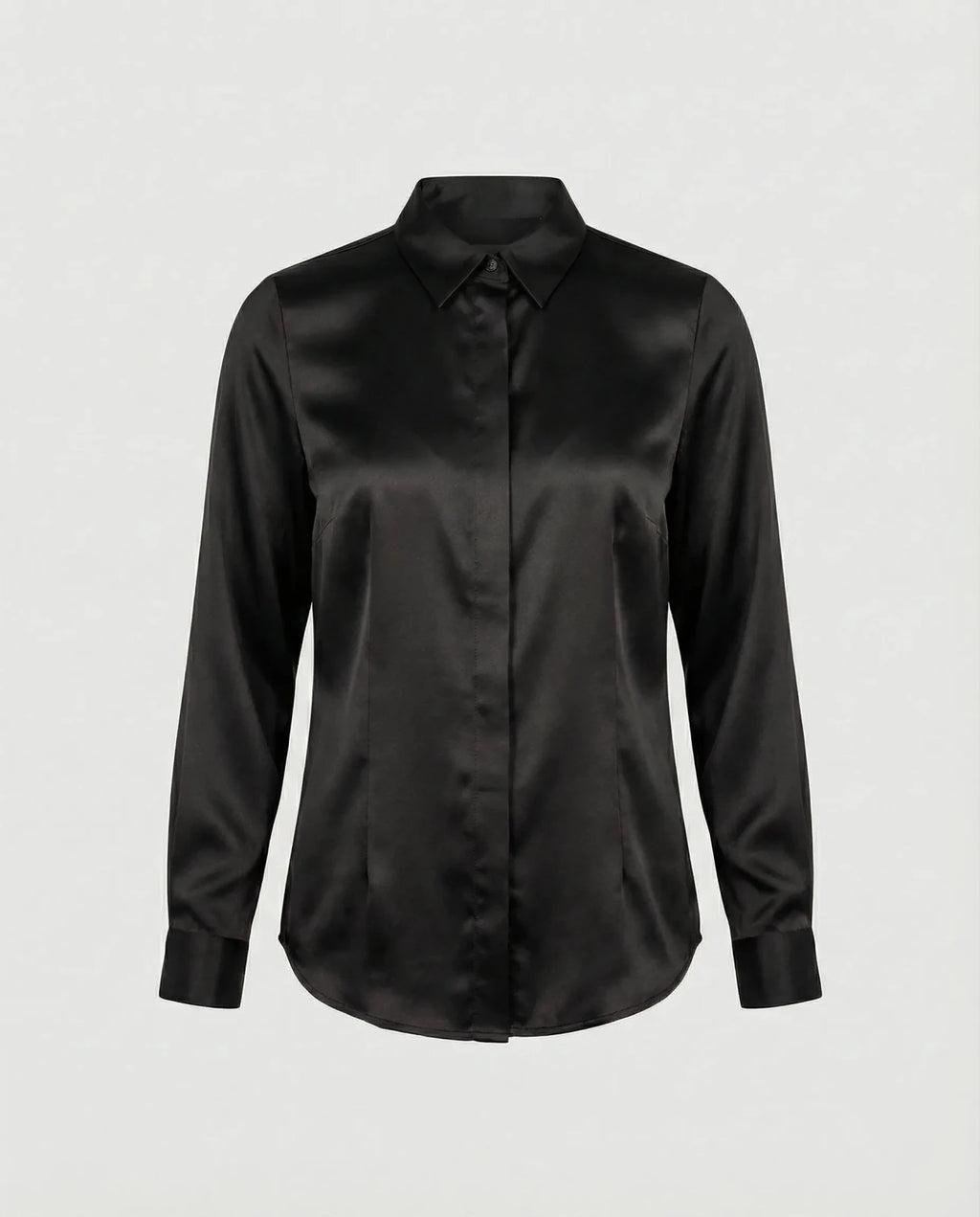 Satijnen Blouse Dames | Getailleerd Glanzende Afwerking - Miss Madera