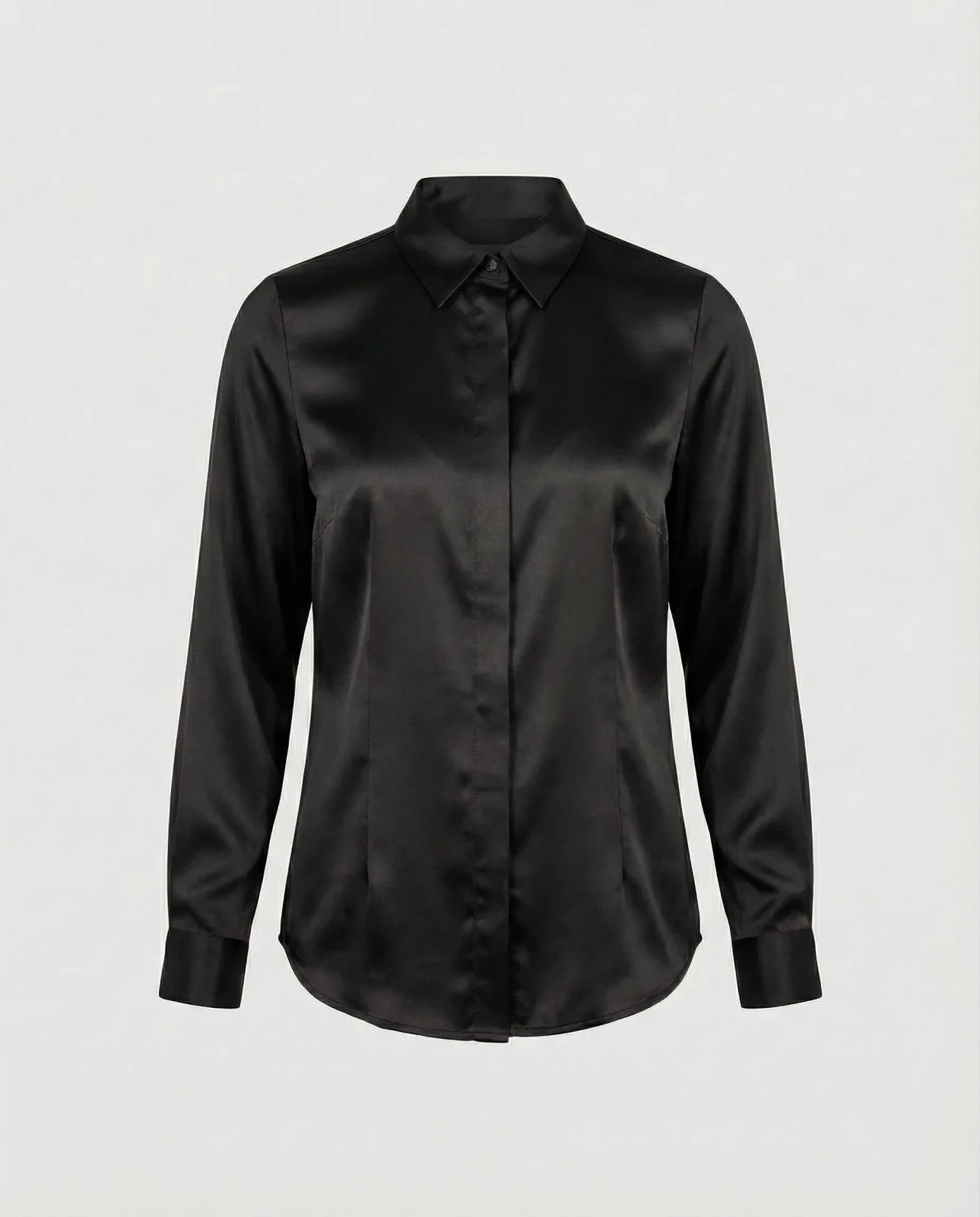 Satijnen Blouse Dames | Getailleerd Glanzende Afwerking - Miss Madera