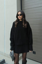 Miss | Tweedelige Set Dames Trui + Rok - Co-ord Set Wol