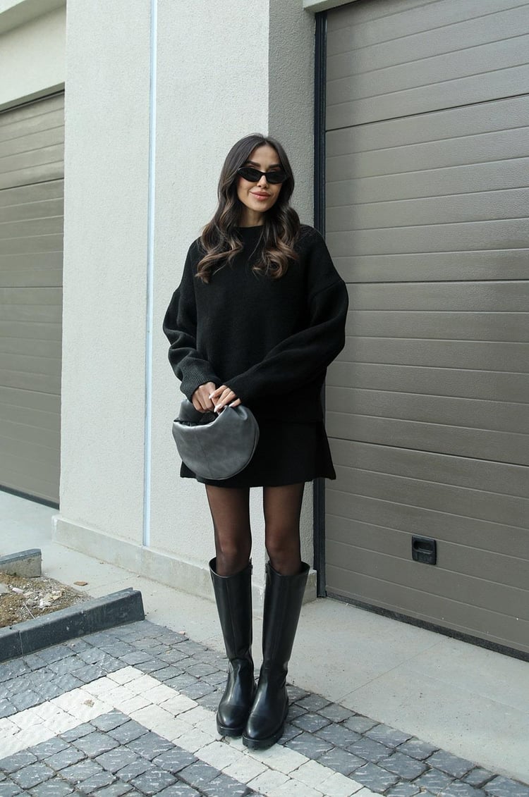 Miss | Tweedelige Set Dames Trui + Rok - Co-ord Set Wol