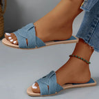 Slippers Dames Platte Zool | Casual - Kunstleer - Miss Madera