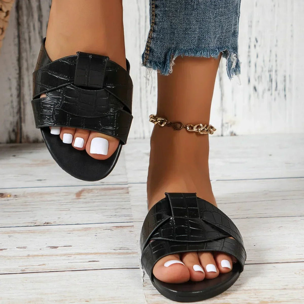 Slippers Dames Platte Zool | Casual - Kunstleer - Miss Madera