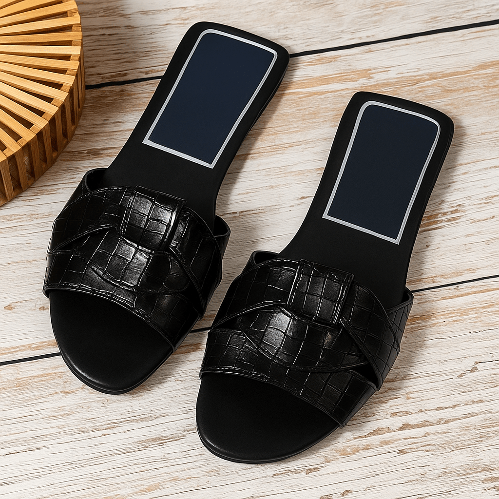 Slippers Dames Platte Zool | Casual - Kunstleer - Miss Madera