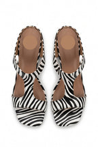 Slippers met zebraprint en blokhak - Miss Madera