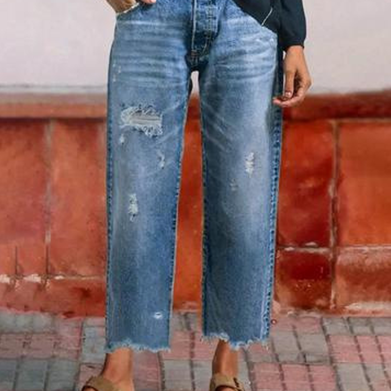 Miss | Jeans Dames Short Straight - Denim