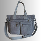 Schoudertas Dames Laptopvak 13 Inch met Verstelbare Riem - Grijs