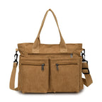 Schoudertas Dames Laptopvak 13 Inch met Verstelbare Riem - Camel