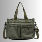 Schoudertas Dames Laptopvak 13 Inch met Verstelbare Riem - Groen