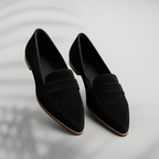 Suède Enkellaarsjes Dames | Puntige Neus Sleehak Casual - Miss Madera