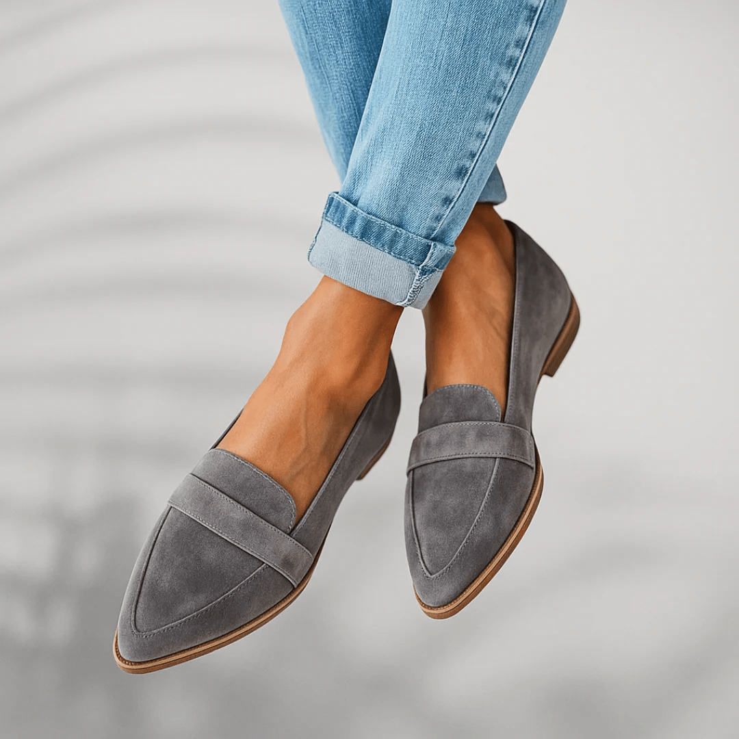 Suède Enkellaarsjes Dames | Puntige Neus Sleehak Casual - Miss Madera