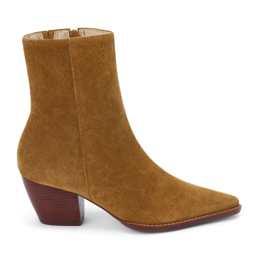 Suède Enkellaarzen Dames – Western Look met Blokhak - Miss Madera