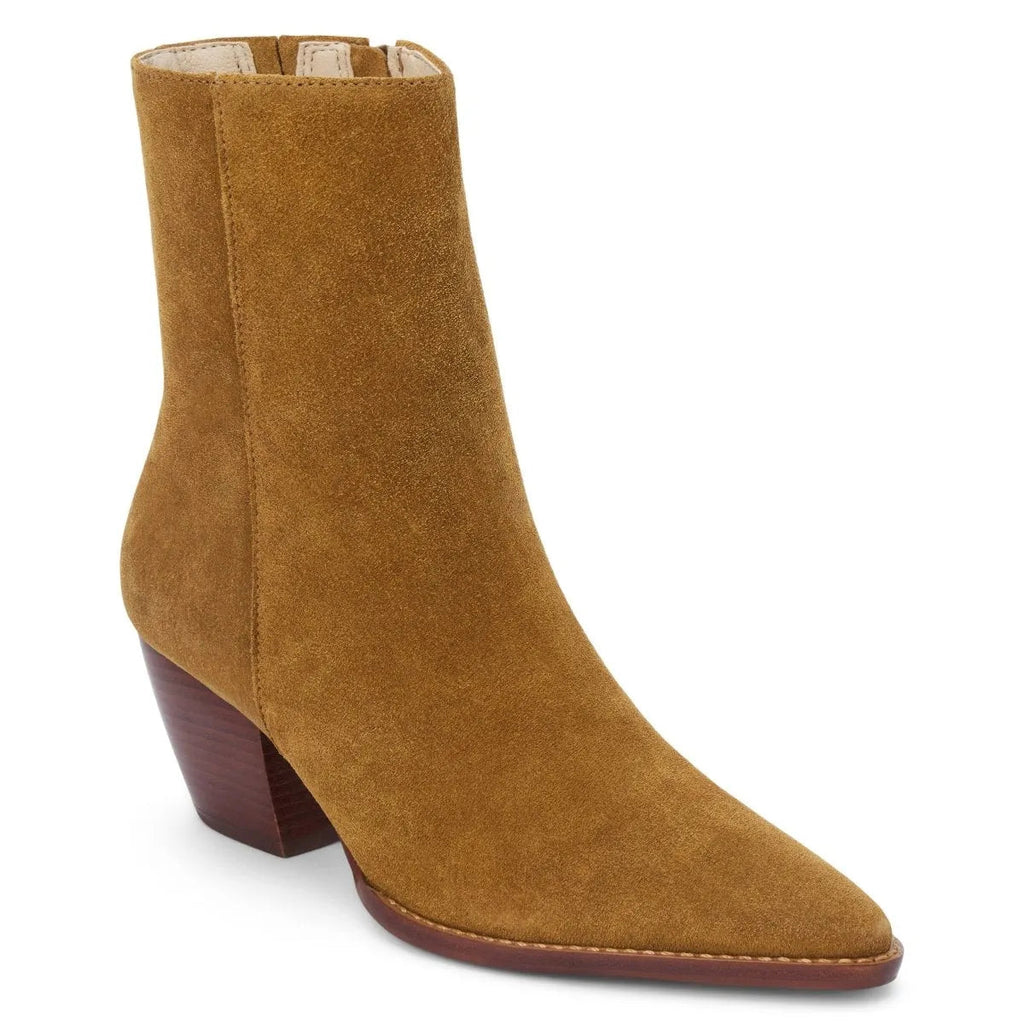 Suède Enkellaarzen Dames – Western Look met Blokhak - Miss Madera