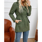 Miss | Jas Dames Utility Capuchon Verstelbare Taille