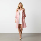 Trenchcoat Dames | A - lijn Pofschouders Katoenmix - Miss Madera