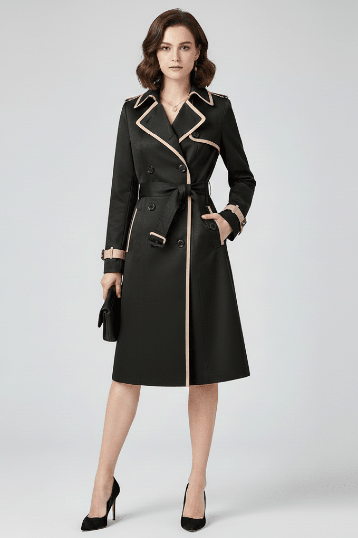 Trenchcoat Dames Getextureerd Ceintuur – Dagelijks | Miss Madera - Miss Madera MIS-BHCKGW