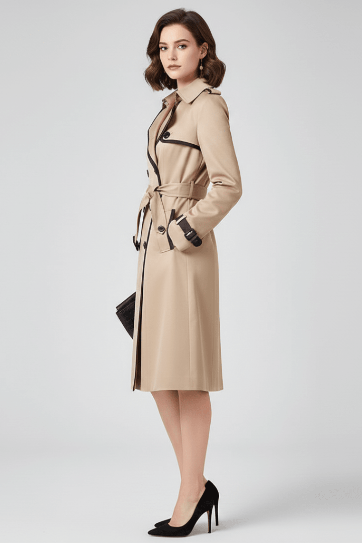 Trenchcoat Dames Getextureerd Ceintuur – Dagelijks | Miss Madera - Miss Madera MIS-4XHD86