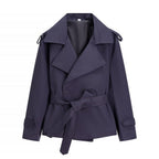Trenchcoat Dames Kort Dubbelrijig Ceintuur – Kantoor | Miss Madera - Miss Madera MIS-MAA6M1