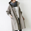 Trenchcoat Dames Oversized Capuchon Lang – Regen | Miss Madera - Miss Madera MIS-M5TW9Z