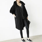 Trenchcoat Dames Oversized Capuchon Lang – Regen | Miss Madera - Miss Madera MIS-OY7Z7Z