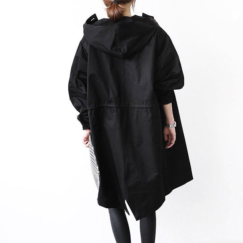 Trenchcoat Dames Oversized Capuchon Lang – Regen | Miss Madera - Miss Madera MIS-C9Z84U