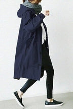 Trenchcoat Dames Oversized Capuchon Lang – Regen | Miss Madera - Miss Madera MIS-C9Z84U